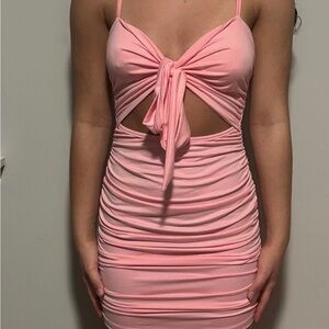 Party Pink Cut-Out Dress